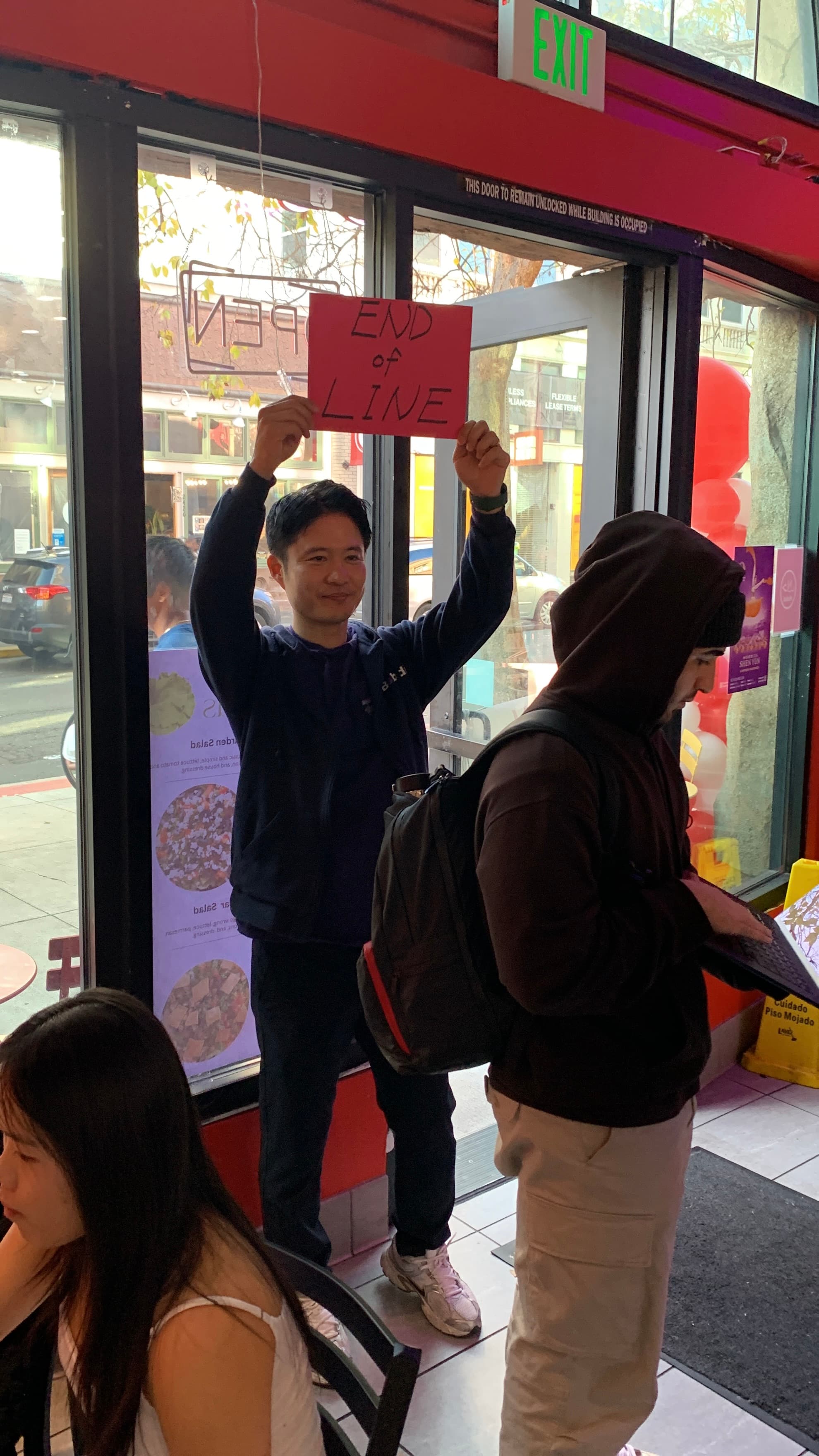 Upswell teammate managing a restaurant crowd
